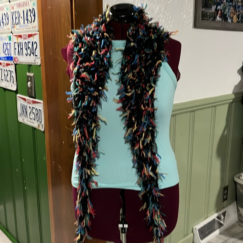 Hand knit “Confetti” scarf
